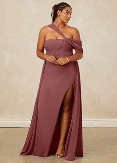 Christian Siriano Bridal for Azazie 1014 Brautjungfernkleider A-Linie Schulterfrei Chiffon Kleid Amethyst image13