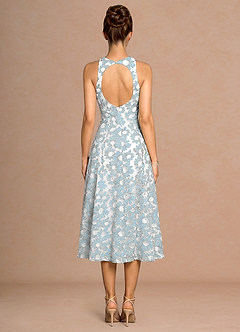 Selira Blue And White Midi Dress image2