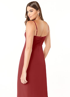 Azazie Justina Bridesmaid Dresses Rust A-Line Sweetheart Neckline Chiffon Dress image6