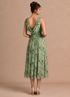 Jessamy Floral Verde Rochie midi image2