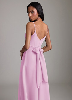 Azazie Kali Brudtärnklänningar Klä av A-Linje i Chiffong Plisserad Godisrosa image2