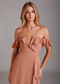 Azazie Lyra Bridesmaid Dresses MAI TAI A-Line Chiffon Convertible Dress image9
