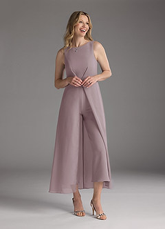 Azazie Anitta Mère de la mariée Robes Robe Combinaison/Tailleur Pantalon en Crêpe Élastique Plissée Crépuscule image1