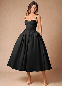 Relana Black Midi Dress image3