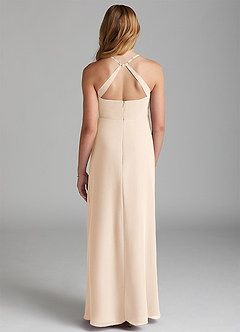 Azazie Davis Junior White Alabaster A-Line Chiffon Dress image5