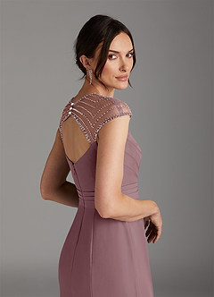 Azazie Blanchett Mother of the Bride Dresses Dusty Rose Mermaid Sequins Chiffon Dress image6