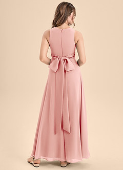 Azazie Lilenne Junior Rosette A-Line Bow Chiffon Dress image2