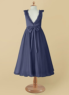Azazie Dolly Final Sale Stormy A-Line Bow Tulle Dress image8