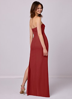 Barbie ♥ Azazie Bridesmaid Dresses Rust Sheath Strapless Chiffon Convertible Dress image6