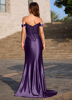 Opulence Plum Floral Corset Mermaid Dress image5