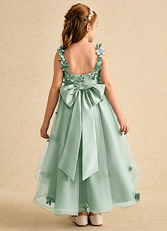 Azazie Tweety Flower Girl Dresses Agave A-Line Lace Tulle Dress image2
