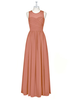 Azazie Nina Bridesmaid Dresses MAI TAI A-Line Pleated Chiffon Dress image6