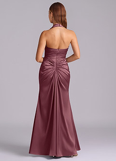 Azazie Destiny Bridesmaid Dresses Desert Rose Mermaid Sweetheart Neckline Stretch Satin Dress image2