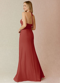 Azazie Miya Sprzedaż ostateczna Osłona Szyfon Długość podłogi Sukienka image4