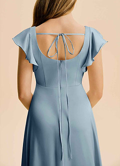 Azazie Bondi Junior Klä av A-Line i Stretch Satin Sidoslits image6