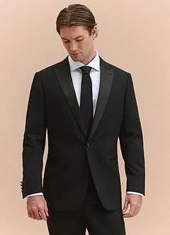 front Hudson Negro Chaqueta de esmoquin con solapa de pico