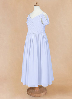 Azazie Chelle Abiti da Ragazza di Fiori Abito A-Line in Chiffon Plissettato Lavanda image8