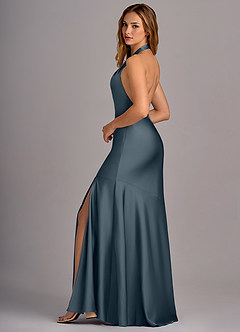 Azazie Lorena Bridesmaid Dresses Twilight Mermaid Pleated Stretch Satin Dress image5