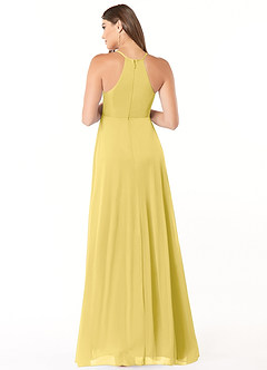 Azazie Annabelle Gravid brudtärna klänningar Klä A-Line V-ringad plisserad Golvlängd Maska image2