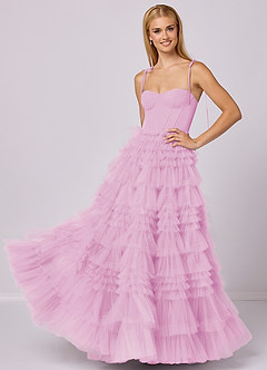 Barbie ♥ Azazie Bridesmaid Dresses Candy Pink A-Line Sweetheart Neckline Tulle Dress image1