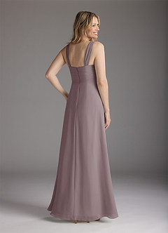 Azazie Weisz Abiti per la Madre della Sposa Abito A-Line in Chiffon Plissettato con Scollo Quadrato Dusk image5