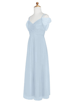 Azazie Jeyne A-Line Off the Shoulder Tulle Floor-Length Junior Bridesmaid Dress image8