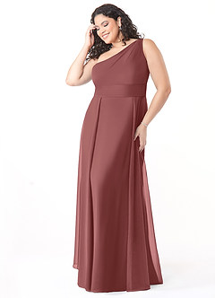 Azazie Dallas Bridesmaid Dresses Amethyst A-Line One Shoulder Chiffon Dress image8