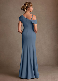 Azazie Rachael Final Sale Twilight Sheath Off the Shoulder Stretch Crepe Dress image3