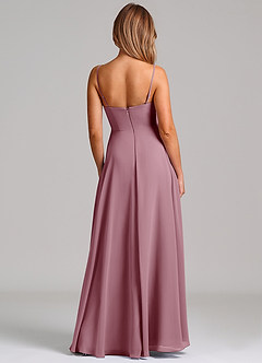 Azazie Elle Bridesmaid Dresses Vintage Mauve A-Line Pleated Chiffon Dress image7