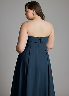 Azazie Lucienne Bridesmaid Dresses Dark Navy A-Line Strapless Chiffon Convertible Dress image15