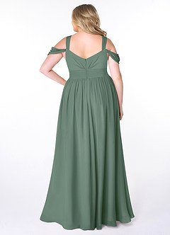 Azazie Lianne Bridesmaid Dresses A-Line Off the Shoulder Chiffon Floor-Length Dress image5