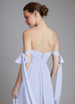 Azazie Ayanna Bridesmaid Dresses Lavender A-Line Off the Shoulder Chiffon Dress image8