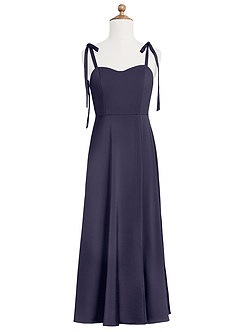 Azazie Rosey Junior A-Linie Herzausschnitt Stretch-Satin Kleid Sturm image7