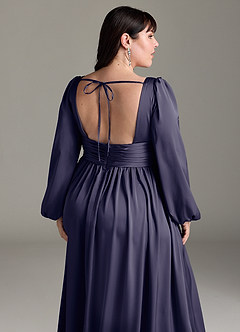Azazie Norah Brautjungfernkleider A-Linie Stretch-Satin Kleid Sturm image13