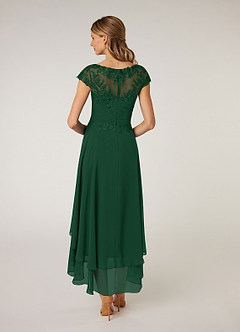 Azazie Shonda vestidos de madre de la novia Vestido de Verde Oscuro de Gasa con Encaje image2
