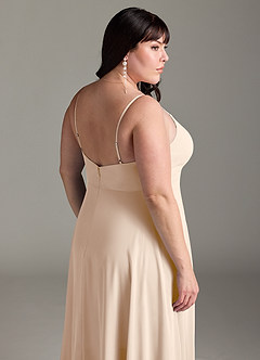 Azazie Akita Bridesmaid Dresses White Alabaster A-Line Chiffon Dress image11