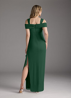 Azazie Weitzman Mother of the Bride Dresses Dark Green Sheath Sequins Mesh Dress image5