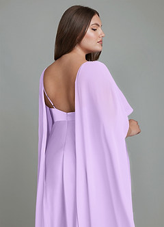 Azazie Stefania Bridesmaid Dresses Lilac A-Line Stretch Satin Dress image15