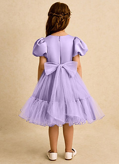 Azazie Cocoa vestidos de niña de las flores Vestido de Lila de Tul de Princesa con Plisado image6