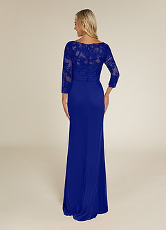 Azazie Alisondra Mother of the Bride Dresses Royal Blue Sheath Scoop Lace Lace Dress image2
