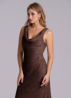 Azazie Rylina Final Sale Emerald Mermaid Floral Burnout Dress image6