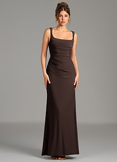 Azazie Agustina Bridesmaid Dresses Ganache Mermaid Corset Premium Stretch Jersey Dress image1