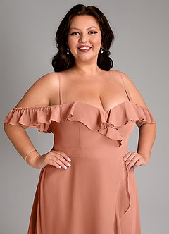 Azazie Lyra Bridesmaid Dresses MAI TAI A-Line Chiffon Convertible Dress image17