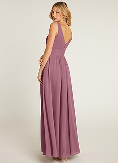 Azazie Pierrette Bridesmaid Dresses Vintage Mauve A-Line Pleated Chiffon Dress image4