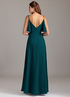 Azazie Darcia Bridesmaid Dresses Pine A-Line Side Slit Chiffon Dress image5