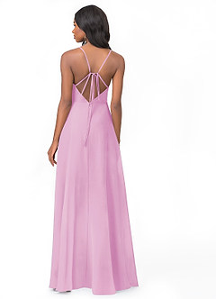 Azazie Everleigh Abiti da Damigella Abito A-Line in Chiffon con Scollo a Cuore a Pieghe Rosa Confetto image2