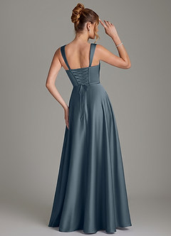 Azazie Azaria Robes de demoiselle d'honneur Robe Trapèze en Satin extensible Corset Violet Crépusculaire image5