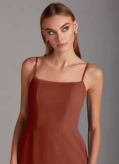 Azazie Tayla Final Sale Auburn Sheath Chiffon Dress image5