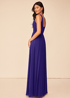 Azazie Keyla Bridesmaid Dresses Regency A-Line V-Neck Pleated Chiffon Dress image12
