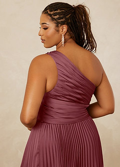 Christian Siriano Bridal for Azazie 1008 Bridesmaid Dresses Desert Rose A-Line One Shoulder Stretch Satin Dress image15